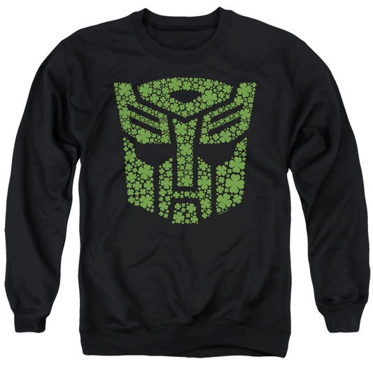 Transformers St. Patrick'S Day Autobot Shamrock Mens Crewneck Sweatshirt Black