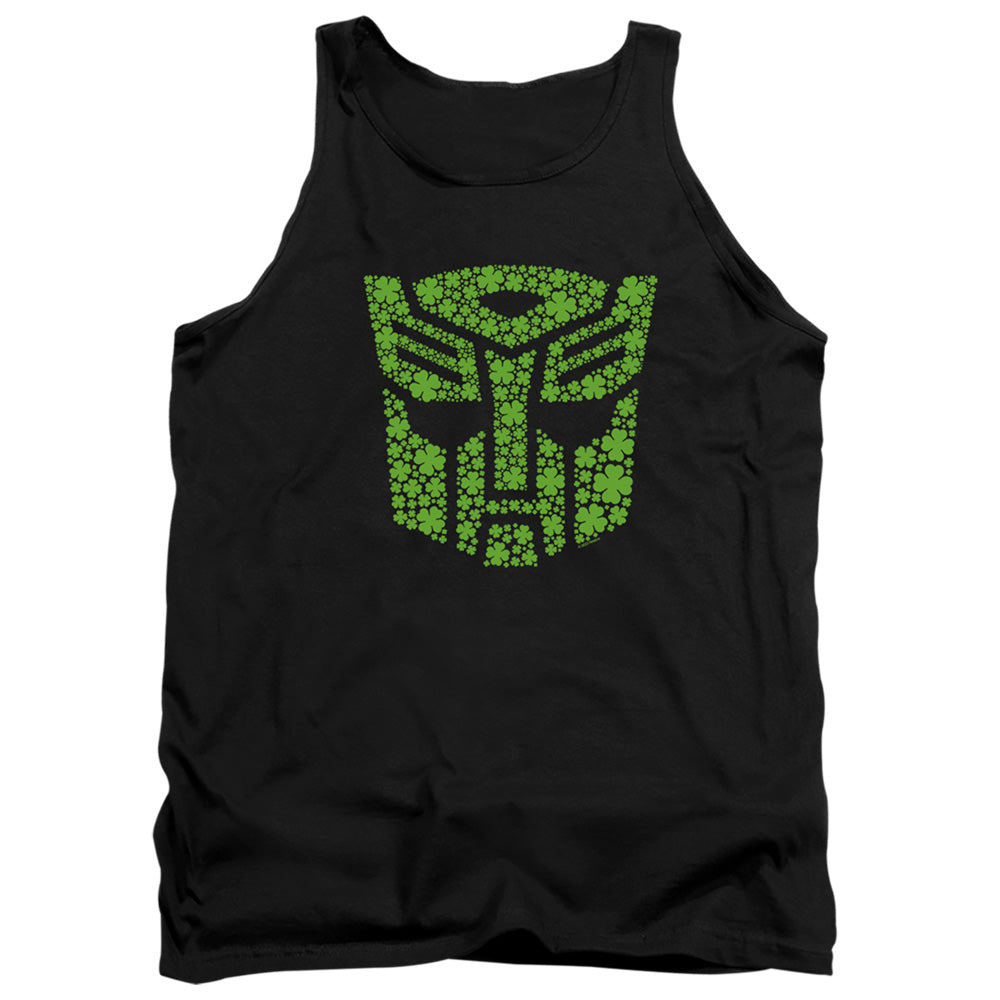 Transformers St. Patrick'S Day Autobot Shamrock Mens Tank Top Shirt Black