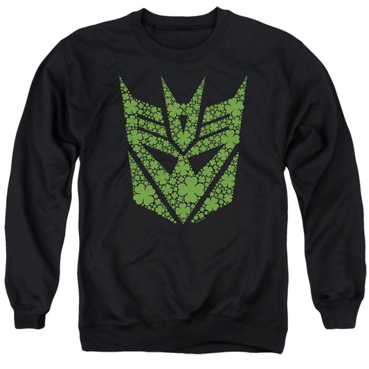 Transformers St. Patrick'S Day Decepticon Shamrock Mens Crewneck Sweatshirt Black