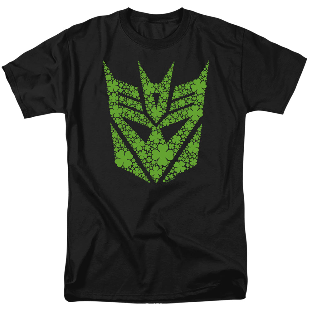 Transformers St. Patrick'S Day Decepticon Shamrock Mens T Shirt Black