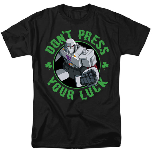 Transformers St. Patrick'S Day Megatron Don'T Press Your Luck Mens T Shirt Black