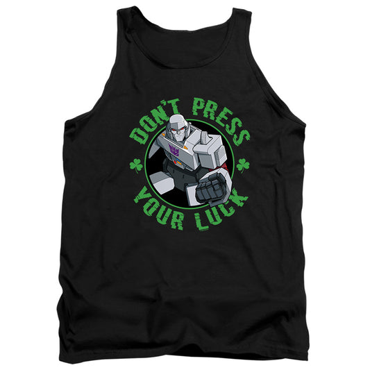 Transformers St. Patrick'S Day Megatron Don'T Press Your Luck Mens Tank Top Shirt Black