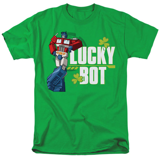 Transformers St. Patrick'S Day Optimus Prime Lucky Bot Mens T Shirt Kelly Green