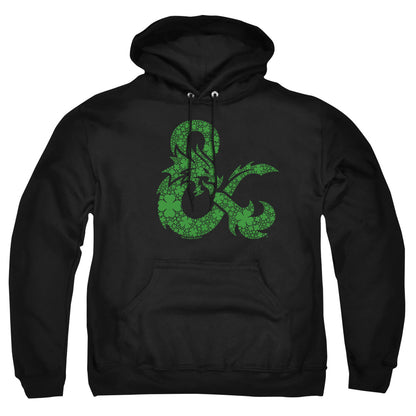 Dungeons And Dragons St. Patrick'S Day Shamrock Logo Mens Hoodie Black Officially Licensed