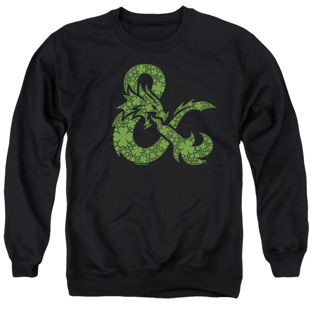 Dungeons And Dragons St. Patrick'S Day Shamrock Logo Mens Crewneck Sweatshirt Black