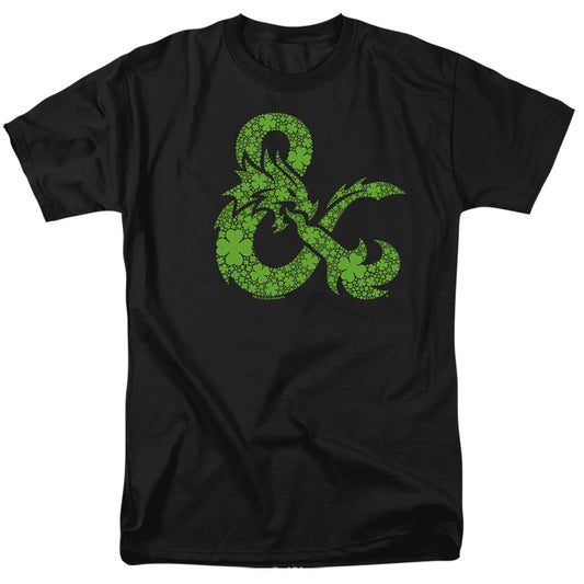 Dungeons And Dragons St. Patrick'S Day Shamrock Logo Mens T Shirt Black