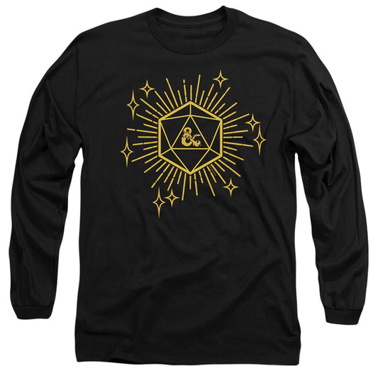 Dungeons And Dragons Year Of The Dragon Lucky D20 Mens Long Sleeve Shirt Black Officially Licensed