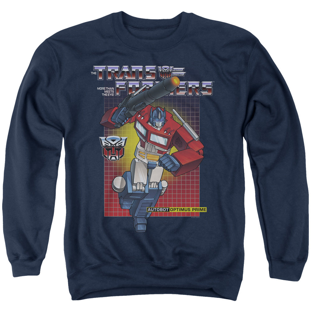 Transformers Optimus Prime Mens Crewneck Sweatshirt Navy