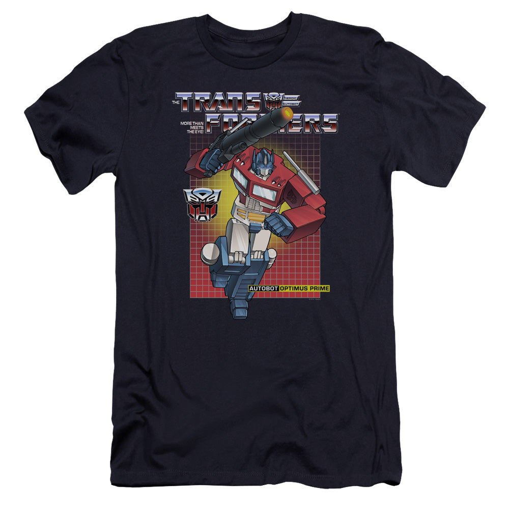 Transformers Optimus Prime Hbo Premium Bella Canvas Slim Fit Mens T Shirt Navy