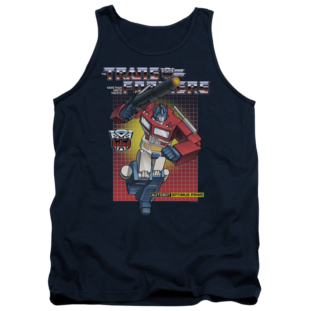 Transformers Optimus Prime Mens Tank Top Shirt Navy