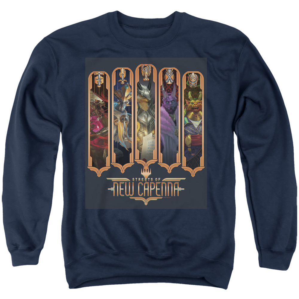 Magic The Gathering The Five Houses Mens Crewneck Sweatshirt Navy