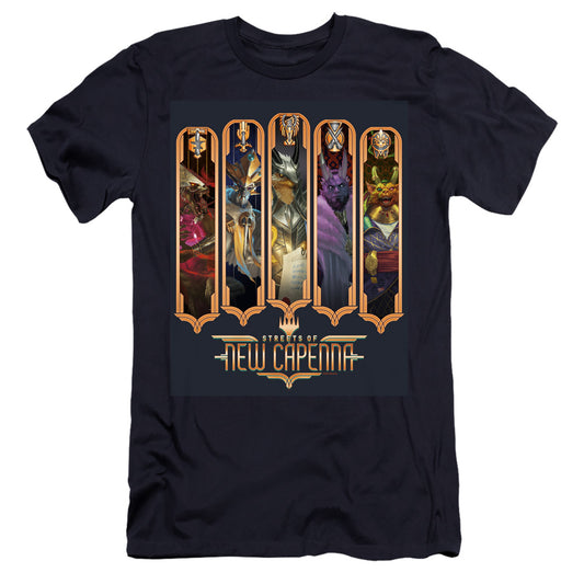 Magic The Gathering The Five Houses Hbo Premium Bella Canvas Slim Fit Mens T Shirt Navy