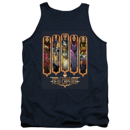 Magic The Gathering The Five Houses Mens Tank Top Shirt Navy