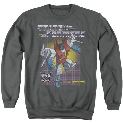 Transformers Starscream Mens Crewneck Sweatshirt Charcoal