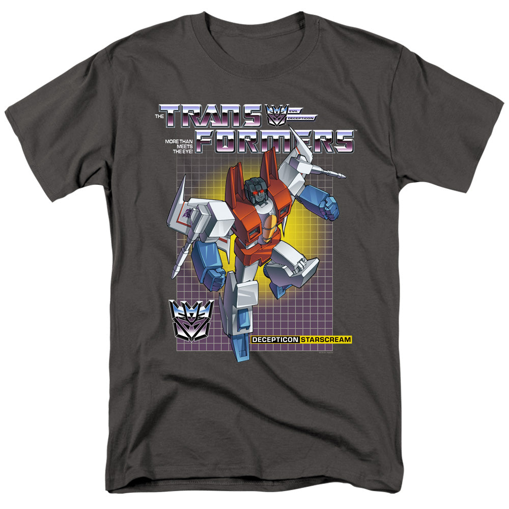 Transformers Starscream Mens T Shirt Charcoal