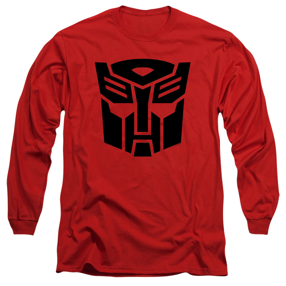 Transformers Autobot Mens Long Sleeve Shirt Red Officially Licensed