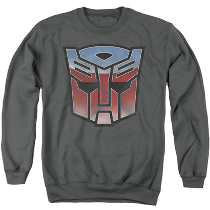 Transformers Vintage Autobot Logo Mens Crewneck Sweatshirt Charcoal