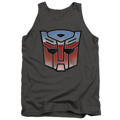 Transformers Vintage Autobot Logo Mens Tank Top Shirt Charcoal