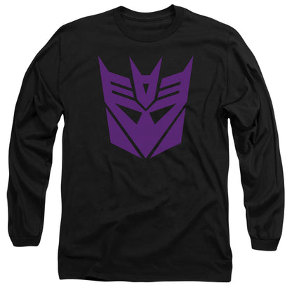 Transformers Decepticon Mens Long Sleeve Shirt Black Officially Licensed