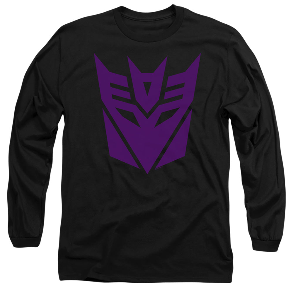 Transformers Decepticon Logo Mens Long Sleeve Shirt Black