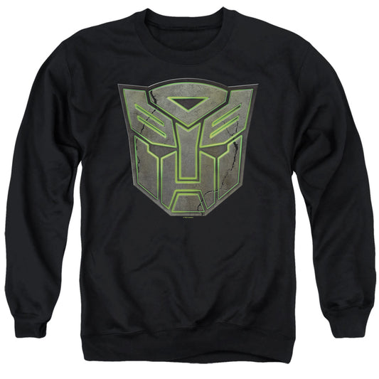 Transformers Glowing Autobot Logo Mens Crewneck Sweatshirt Black