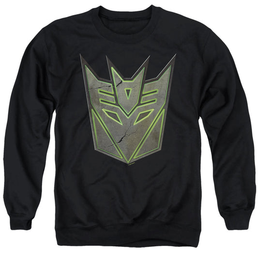 Transformers Glowing Decepticon Logo Mens Crewneck Sweatshirt Black