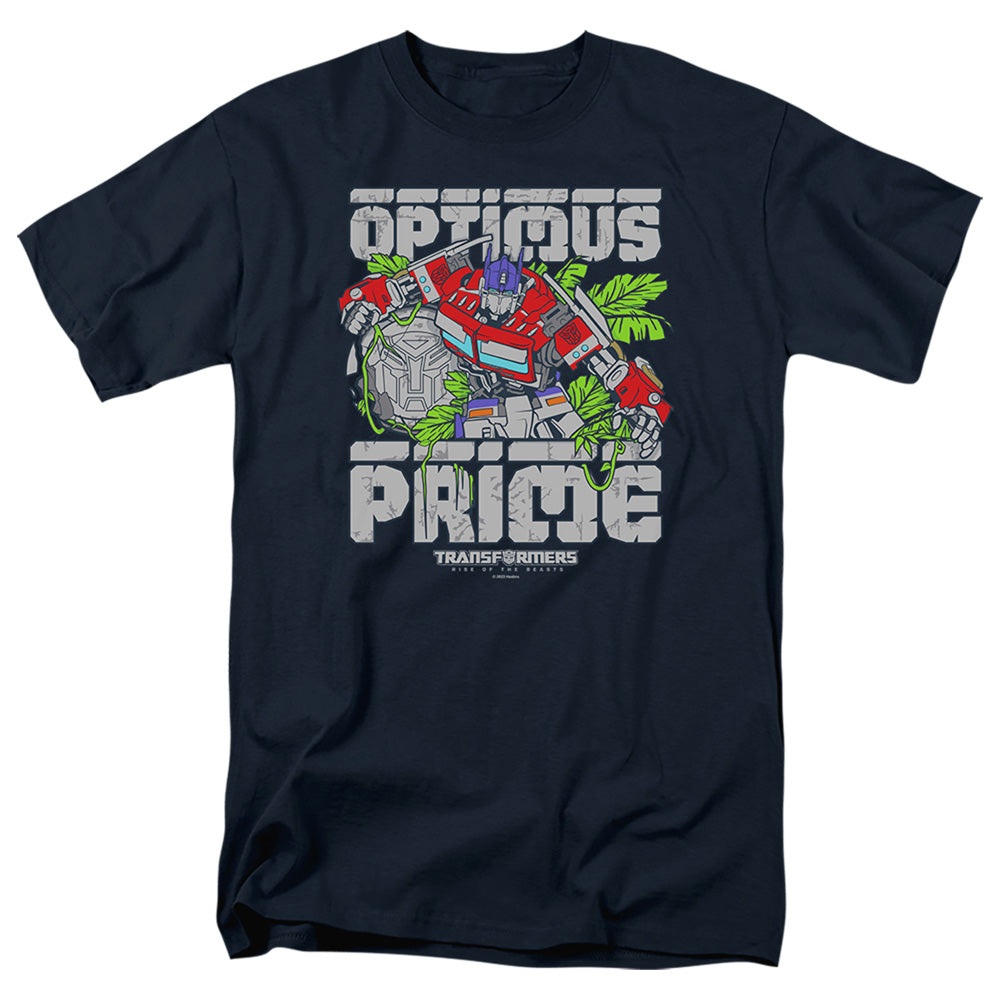 Transformers Optimus Prime In Ruins Mens T Shirt Navy