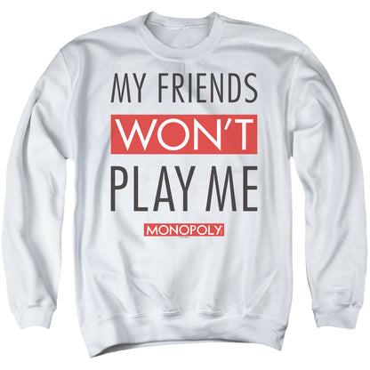 Monopoly My Friends Mens Crewneck Sweatshirt White