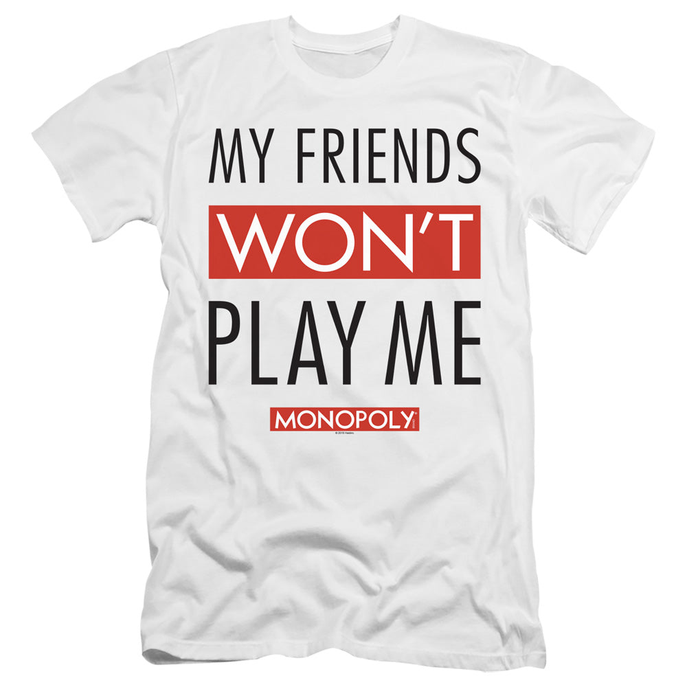 Monopoly My Friends Hbo Premium Bella Canvas Slim Fit Mens T Shirt White