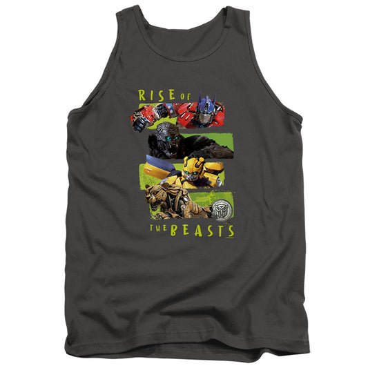 Transformers Transformers Lineup Mens Tank Top Shirt Charcoal