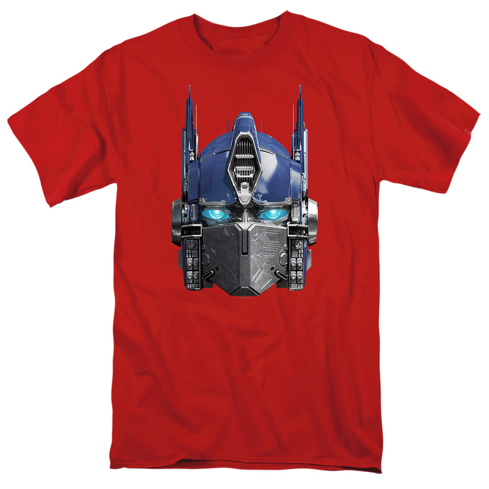 Transformers Optimus Prime Head Mens T Shirt Red