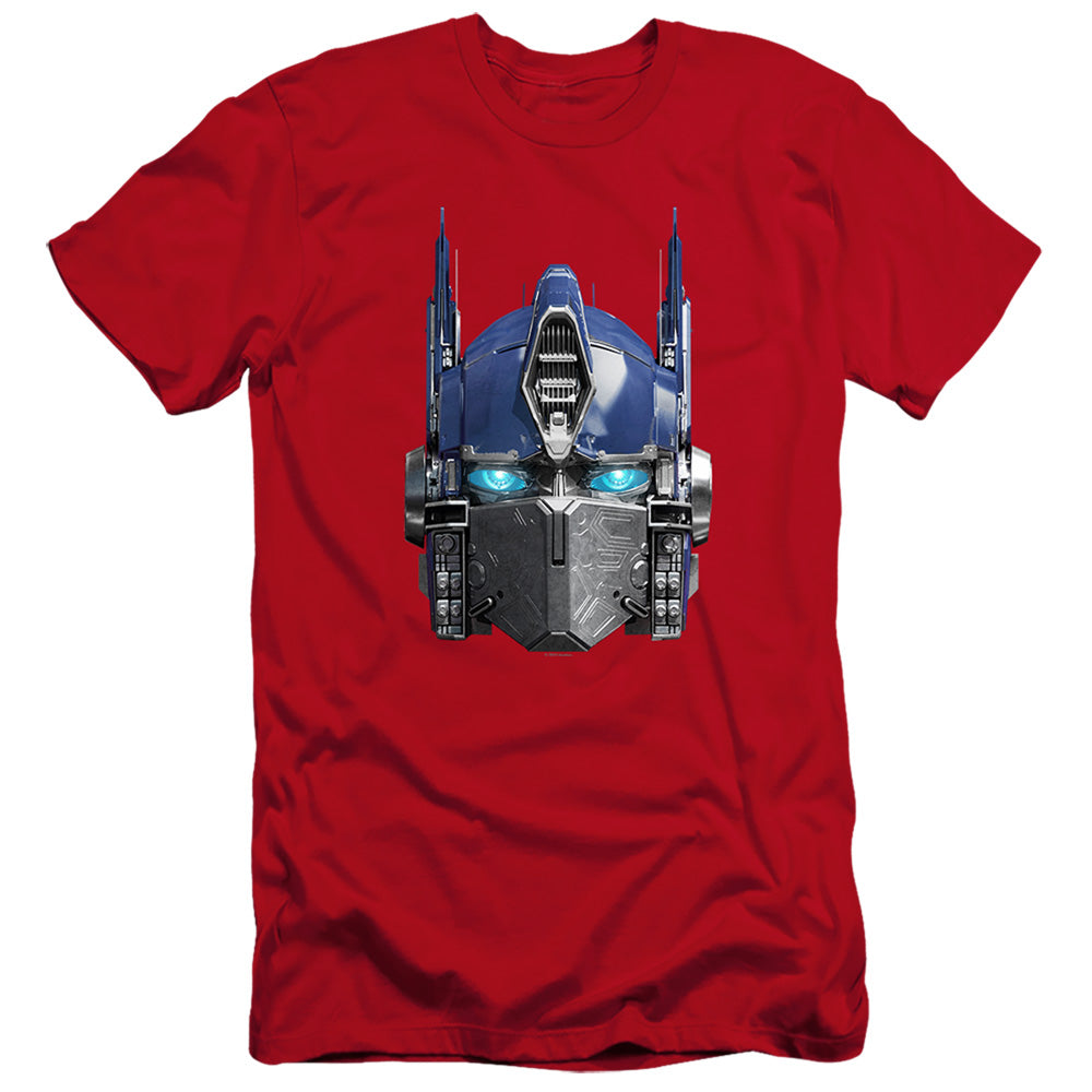 Transformers Optimus Prime Head Hbo Premium Bella Canvas Slim Fit Mens T Shirt Red