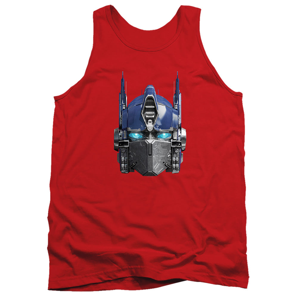 Transformers Optimus Prime Head Mens Tank Top Shirt Red