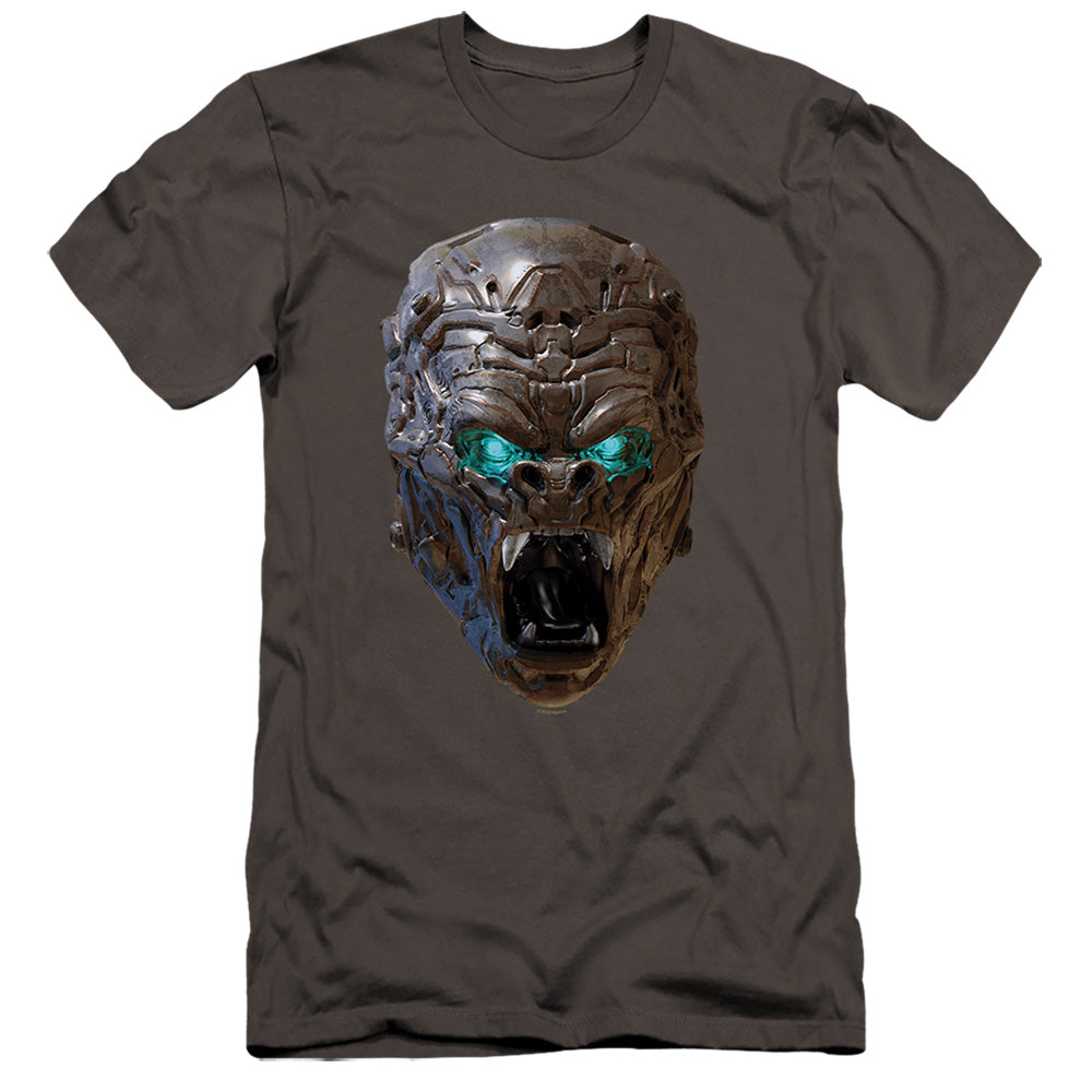 Transformers Optimus Primal Head Hbo Premium Bella Canvas Slim Fit Mens T Shirt Charcoal