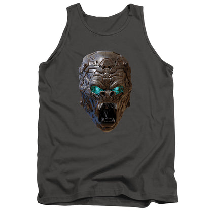 Transformers Optimus Primal Head Mens Tank Top Shirt Charcoal