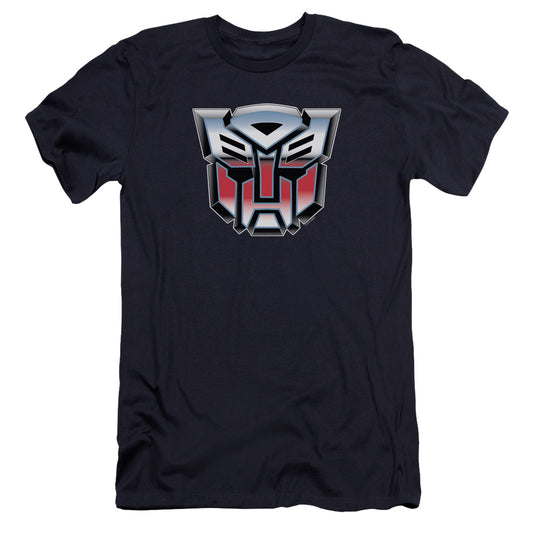 Transformers Autobot Airbrush Logo Hbo Premium Bella Canvas Slim Fit Mens T Shirt Navy