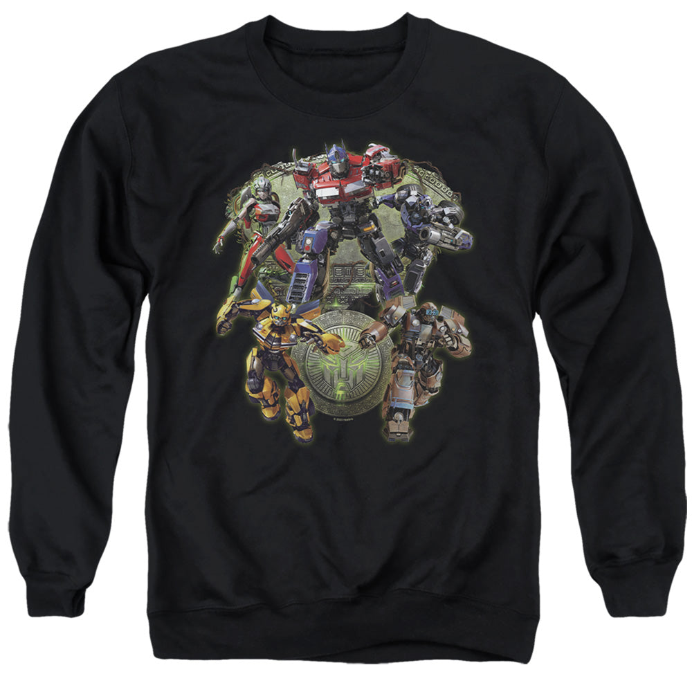 Transformers Autobot Group Shot Mens Crewneck Sweatshirt Black