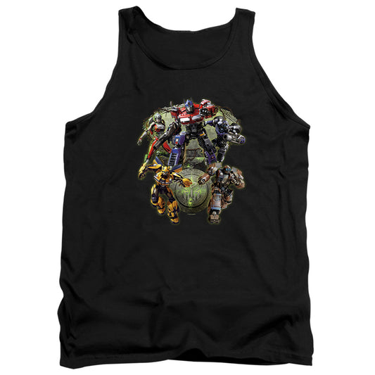 Transformers Autobot Group Shot Mens Tank Top Shirt Black