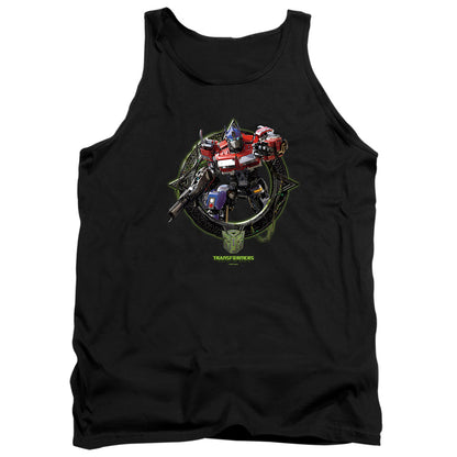 Transformers Optimus Prime Circle Frame Mens Tank Top Shirt Black