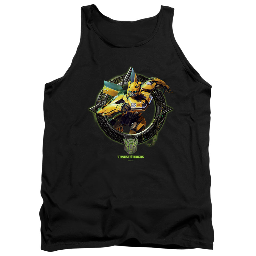 Transformers Bumblebee Circle Frame Mens Tank Top Shirt Black