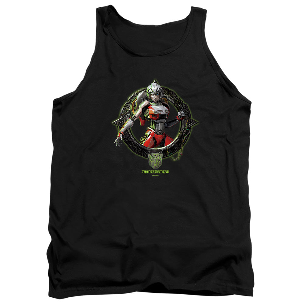 Transformers Arcee Circle Frame Mens Tank Top Shirt Black