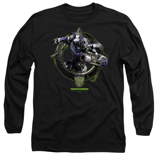 Transformers Mirage Circle Frame Mens Long Sleeve Shirt Black