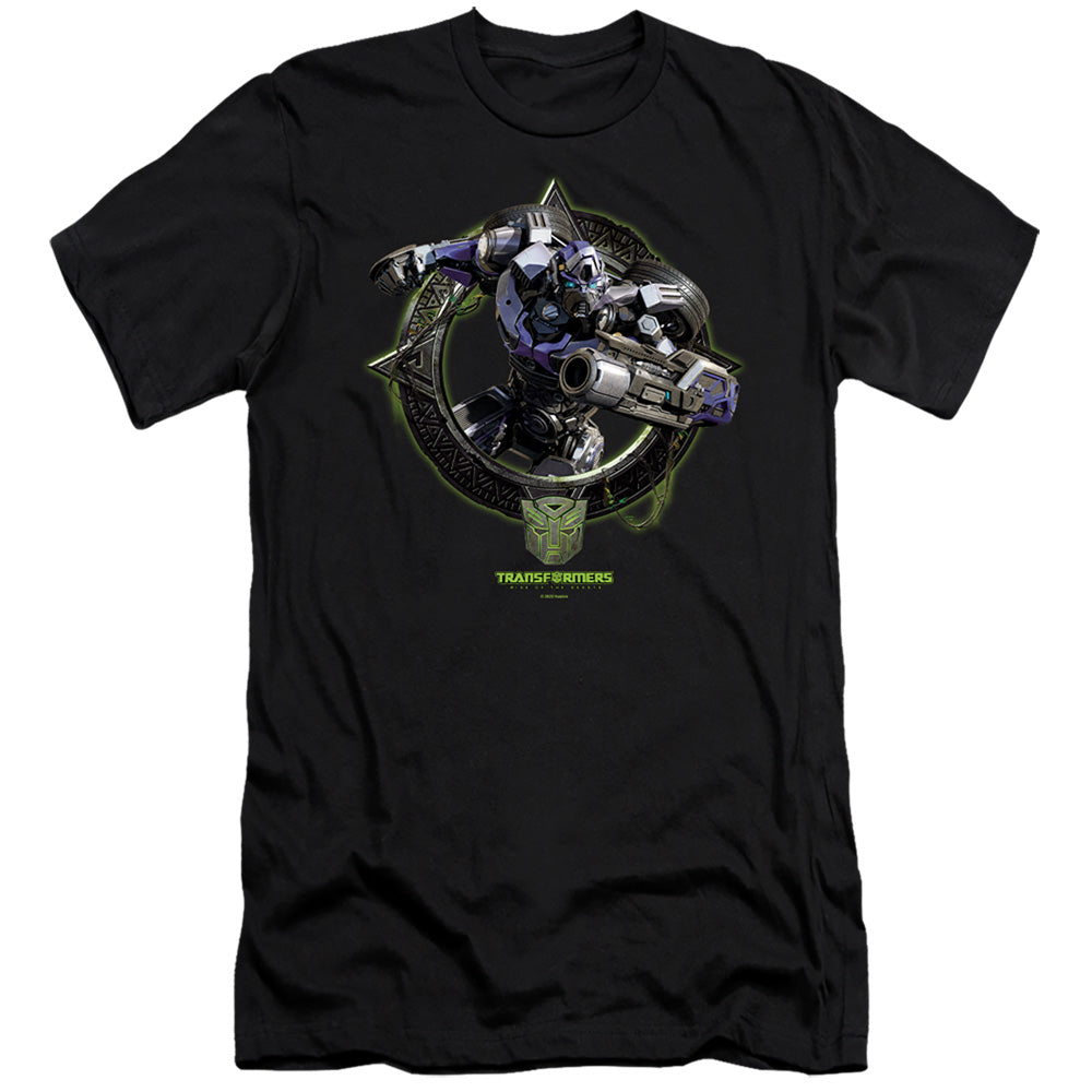 Transformers Mirage Circle Frame Hbo Premium Bella Canvas Slim Fit Mens T Shirt Black