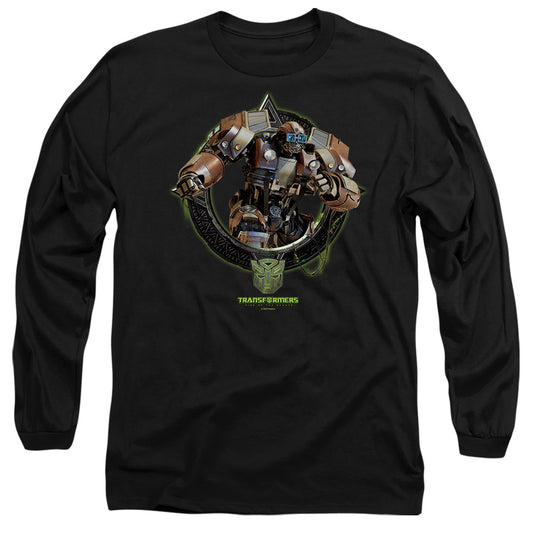 Transformers Wheeljack Circle Frame Mens Long Sleeve Shirt Black