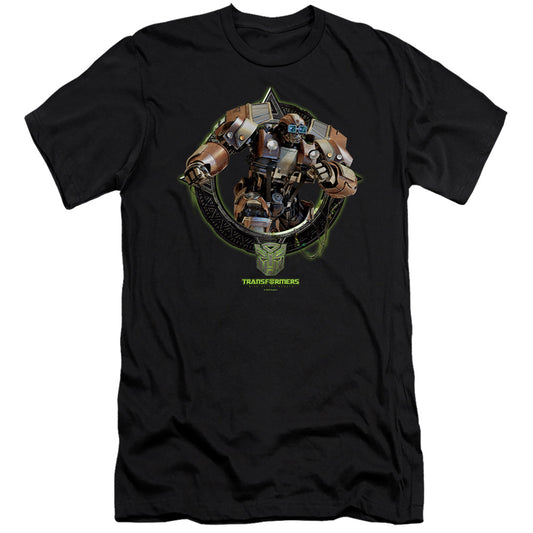 Transformers Wheeljack Circle Frame Hbo Premium Bella Canvas Slim Fit Mens T Shirt Black