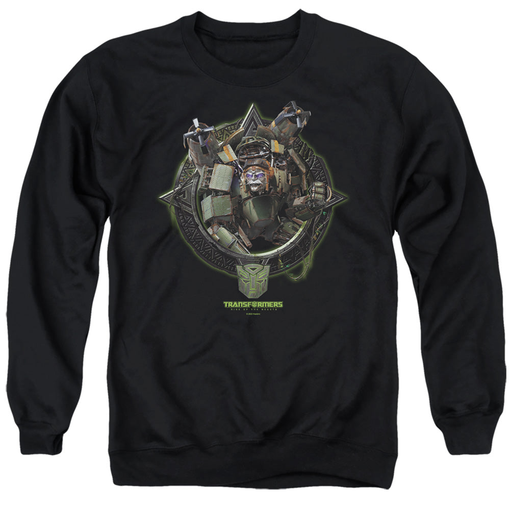 Transformers Stratosphere Circle Frame Mens Crewneck Sweatshirt Black