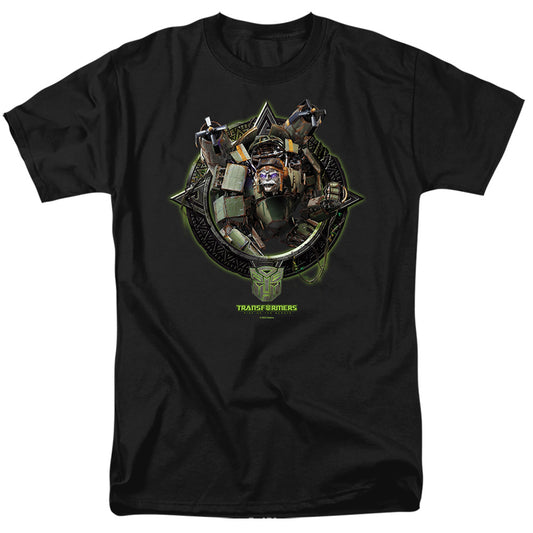 Transformers Stratosphere Circle Frame Mens T Shirt Black