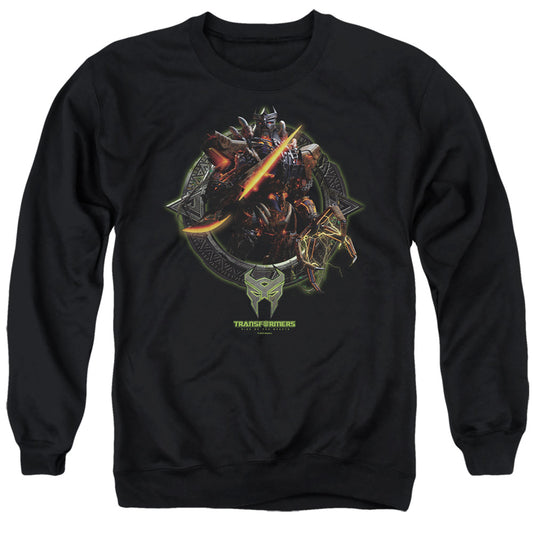 Transformers Scourge Circle Frame Mens Crewneck Sweatshirt Black