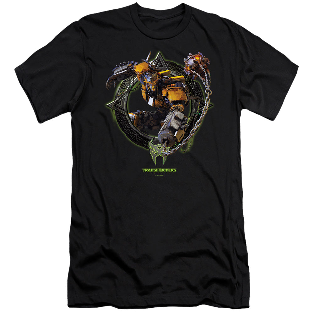 Transformers Battletrap Circle Frame Hbo Premium Bella Canvas Slim Fit Mens T Shirt Black