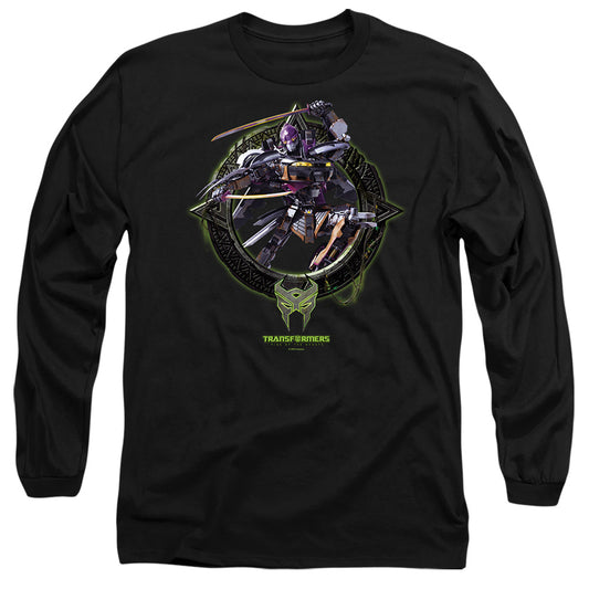 Transformers Nightbird Circle Frame Mens Long Sleeve Shirt Black